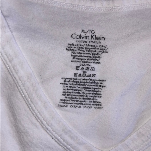 Calvin Klein Undershirt V Neck - Picture 2 of 2